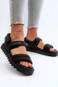 Sandały Damskie Na Platformie Big Star NN274750 Czarne