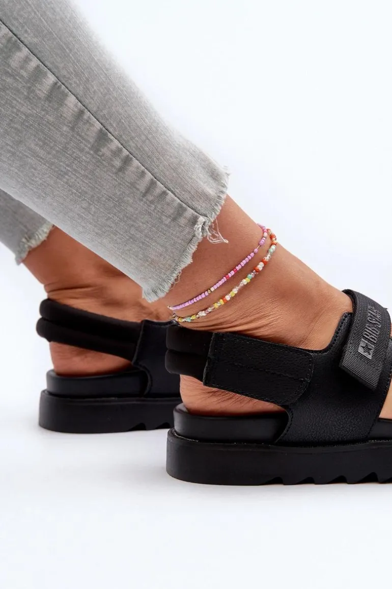 Sandały Damskie Na Platformie Big Star NN274750 Czarne