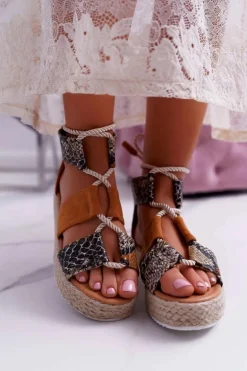 Sandały Damskie na Platformie Camel Ergola