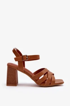 Sandały Damskie Na Słupku Camel Opifiana