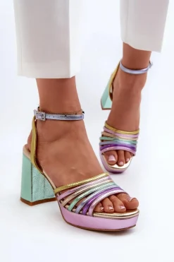 Sandały Damskie Na Słupku D&A CR920 Multikolor