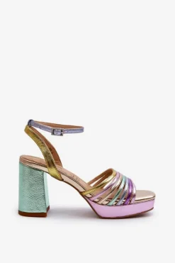 Sandały Damskie Na Słupku D&A CR920 Multikolor