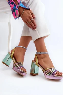 Sandały Damskie Na Słupku D&A CR920 Multikolor