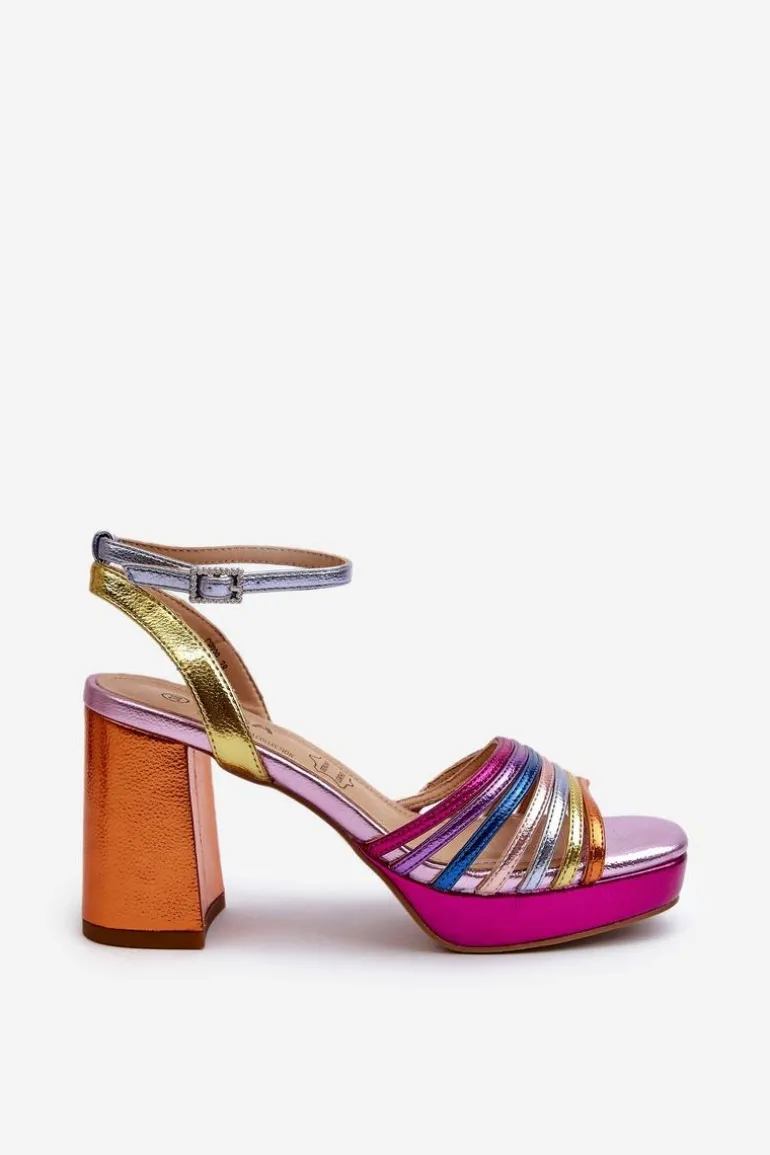 Sandały Damskie Na Słupku D&A CR920 Multikolor