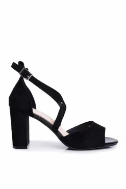 Sandały Damskie Na Słupku Sergio Leone Czarne SK865