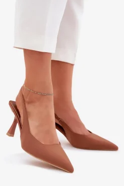 Sandały Damskie Na Szpilce Camel Lunira