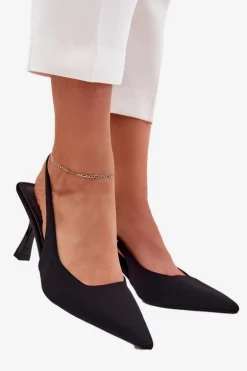 Sandały Damskie Na Szpilce Czarne Lunira