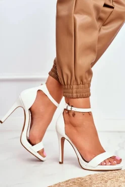 Sandały Damskie Na Szpilce Biały Frenzy