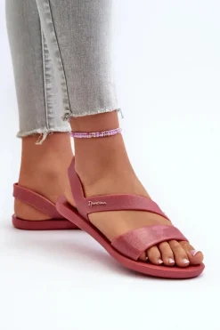 Sandały Damskie Z Brokatem 82429 Ipanema Vibe Sandal Fem Różowe
