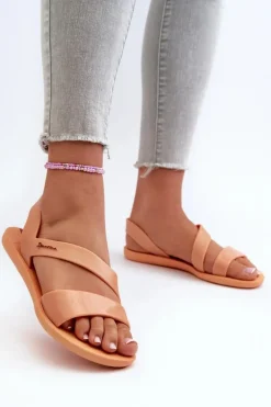 Sandały Damskie Z Brokatem 82429 Ipanema Vibe Sandal Fem Pomarańczowe