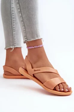 Sandały Damskie Z Brokatem 82429 Ipanema Vibe Sandal Fem Pomarańczowe