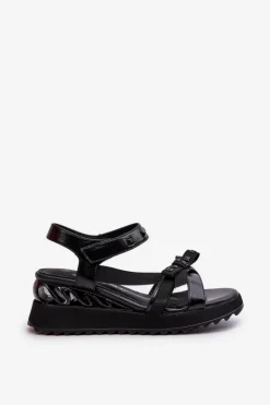 Sandały Damskie Z Kokardką D&A CR956 Czarne