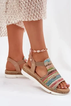 Sandały Damskie Z Plecionką Multikolor Jelana