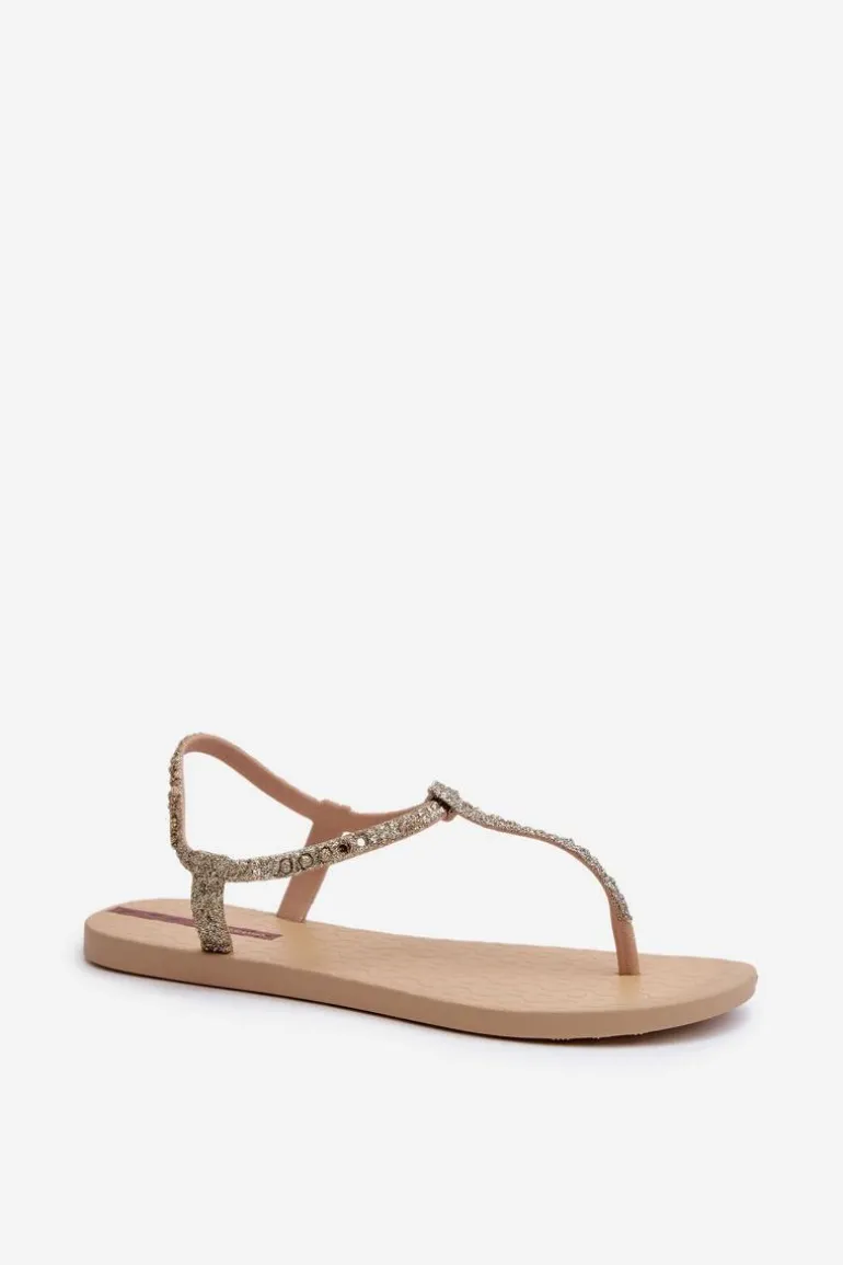 Sandały Japonki Z Brokatem Damskie 26914 Ipanema Class Brilha Fem Złote