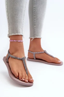 Sandały Japonki Z Brokatem Damskie 26914 Ipanema Class Brilha Fem Jasnofioletowe