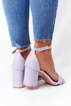 Sandały Na Obcasie Fioletowe Born This Way
