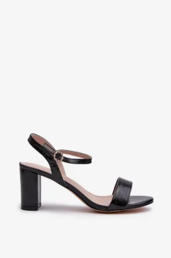 Sandały Na Słupku Czarne Glindra