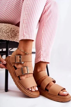 Sandały Z Klamrą Camel Reese