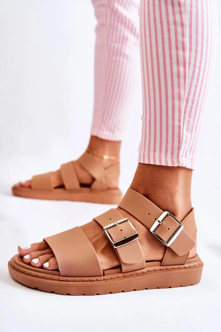Sandały Z Klamrą Camel Reese