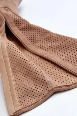 S.Barski HY66-139 Ażurowe Kozaki Damskie Beżowe