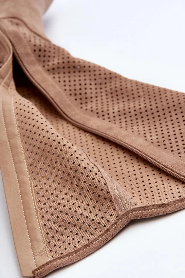 S.Barski HY66-139 Ażurowe Kozaki Damskie Beżowe