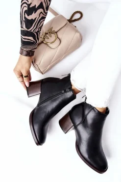 Sergio Leone Botki Na Słupku BT545 Czarne