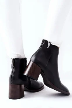 Sergio Leone Botki Na Słupku BT545 Czarne