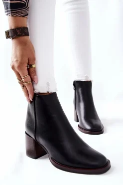 Sergio Leone Botki Na Słupku BT545 Czarne