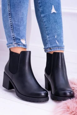 Sergio Leone Czarne Botki Na Słupku Tulso