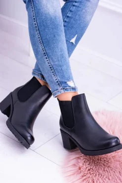 Sergio Leone Czarne Botki Na Słupku Tulso