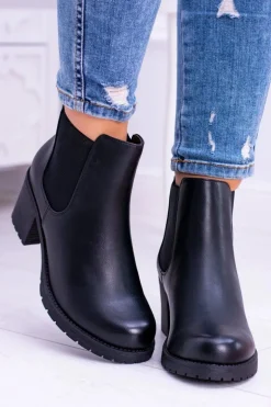 Sergio Leone Czarne Botki Na Słupku Tulso