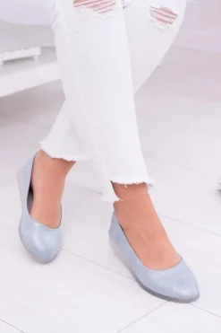 Sergio Leone Damskie Niebieskie Balerinki Makalu