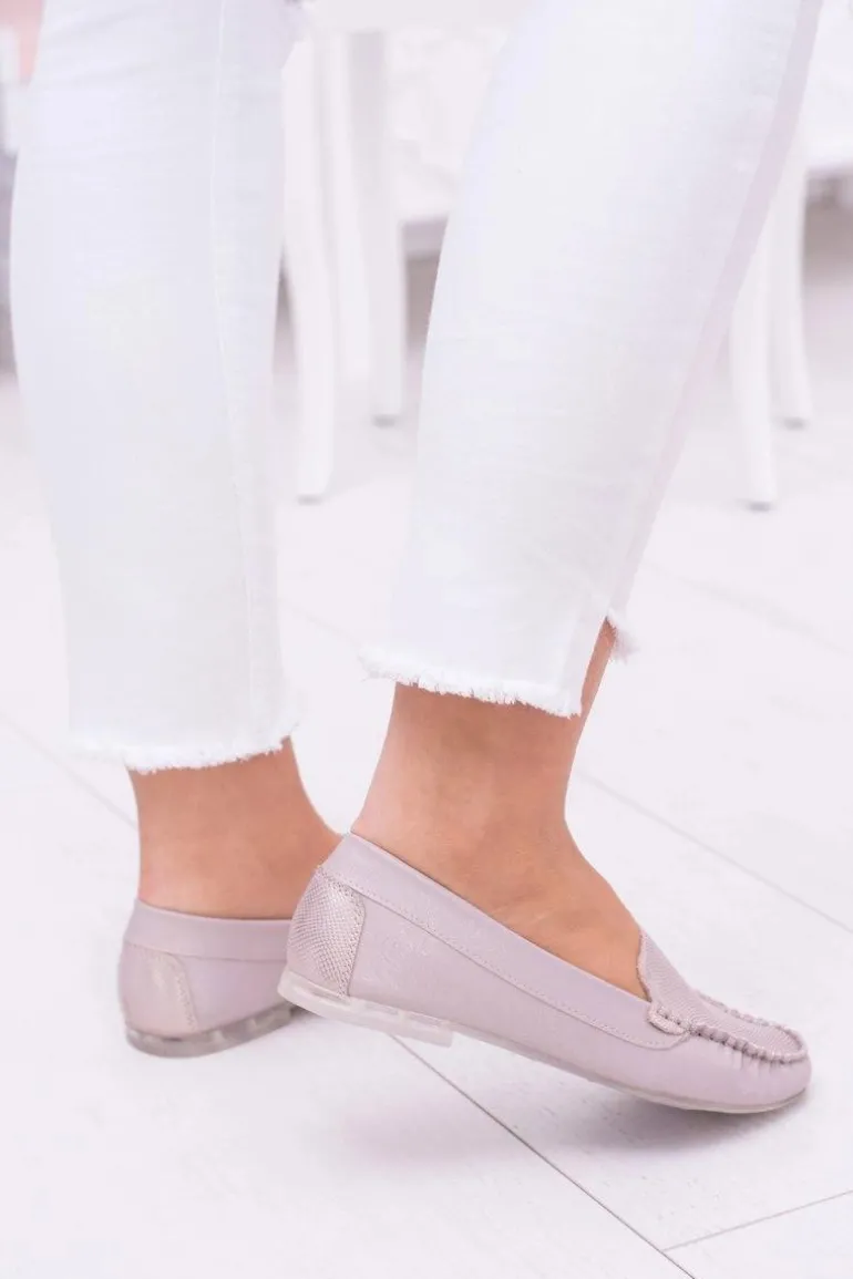 Sergio Leone Mokasyny Damskie Różowe Irmany