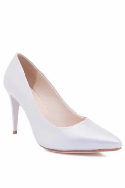 Sergio Leone Perłowe Czółenka Szpilki Srebrne Feliciana