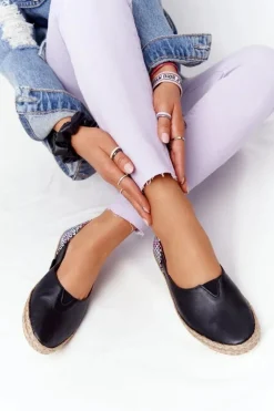 Skórzane Baleriny Maciejka 05056-01 Czarne