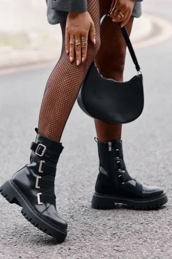 Skórzane Botki Damskie Ocieplane Big Star OO274A256 Czarne