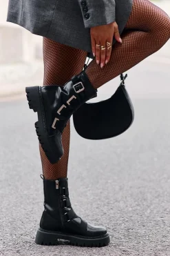 Skórzane Botki Damskie Ocieplane Big Star OO274A256 Czarne