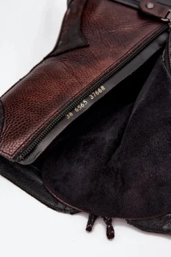 Skórzane Botki Na Platformie Ocieplane Maciejka 06565-02 Brązowo-Złote