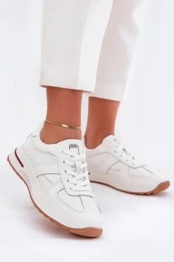 Skórzane Damskie Buty Sportowe Sneakersy Daniel Lopez Just Dare SS2D4042 Białe