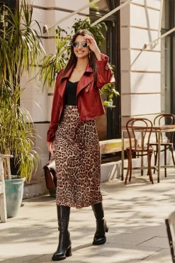 Skórzane Eleganckie Kozaki Do Kolana Na Obcasie Słupku Ocieplane D&A CR42-118 Czarne