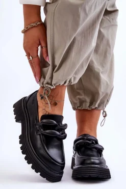 Skórzane Mokasyny Półbuty Big Star LL274580 Czarne