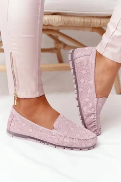 Skórzane Mokasyny RIO FLORE Eco-Friendly Różowe