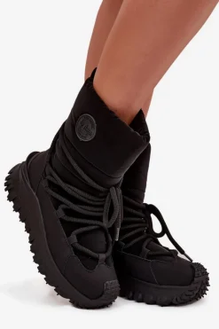 Skórzane Śniegowce Na Platformie Lee Cooper LCJ-25-12-3660 Czarne