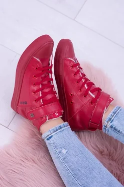 Skórzane Ocieplane Trampki BIG STAR V274529FW Czerwone