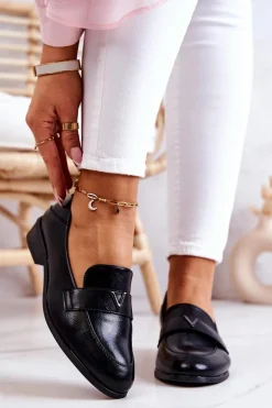 Skórzane Półbuty Czarne Sherilyn