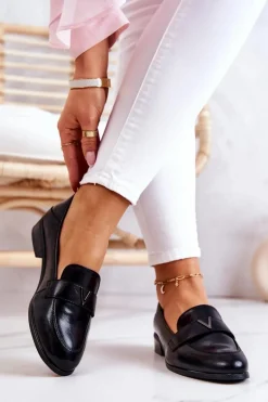 Skórzane Półbuty Czarne Sherilyn