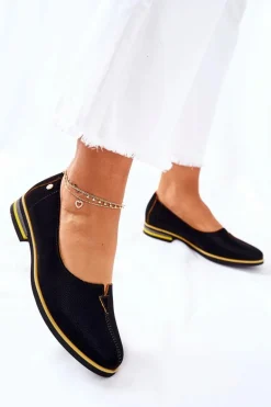 Skórzane Półbuty Maciejka Czarne 05035-07