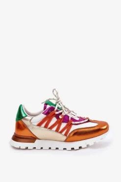 Skórzane Półbuty Sneakersy Damskie Artiker 56C1737 Multikolor
