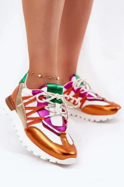 Skórzane Półbuty Sneakersy Damskie Artiker 56C1737 Multikolor