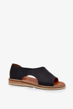 Skórzane Sandały Damskie Artiker 46C1016 Czarne